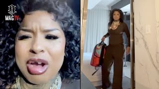 Chrisean Rock Packs Her Bags After Sister Pulls Up On Her Wit A Strap! 🔫