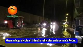 preview picture of video 'Gran aniego afecta el tránsito vehicular en la zona de Retes -  Huaral'
