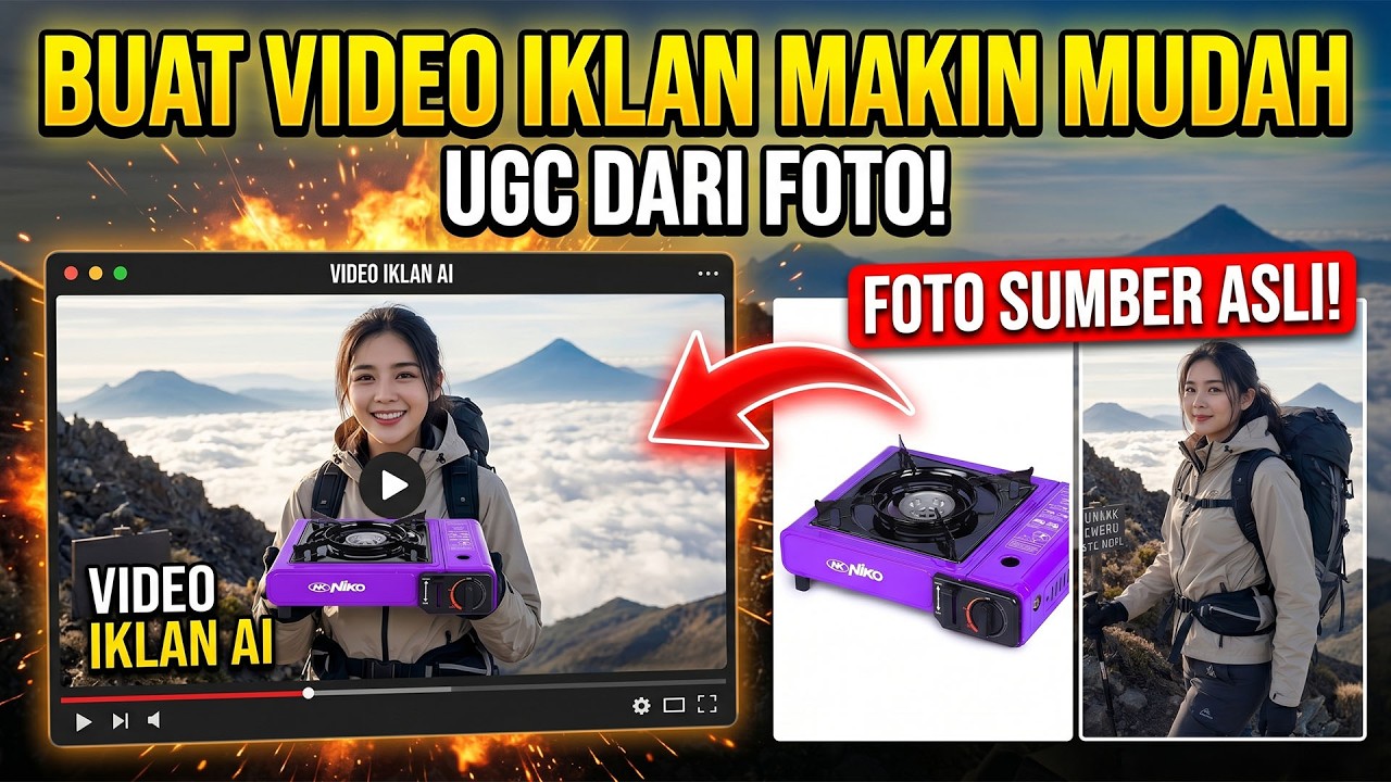 MUDAH BANGET! Cara Membuat Video Iklan, UGC Pakai AI 2026 Step By Step