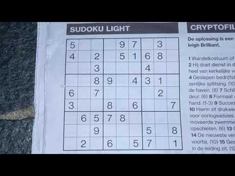 On my way! (#1939) Light Sudoku. 11-27-2020 part 1 of 2