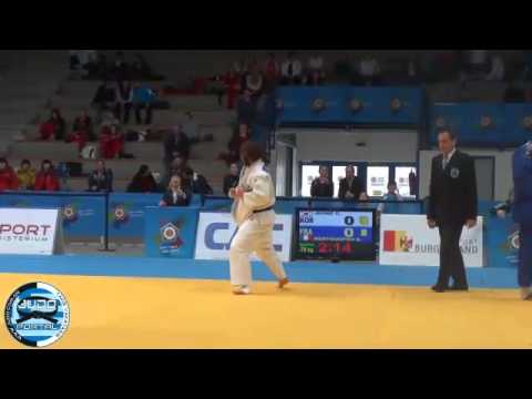 European Judo Open Women Oberwart 2013 Semifinal -78kg  JEONG Gyeong Mi (KOR) - MENTOUOPOU (FRA)