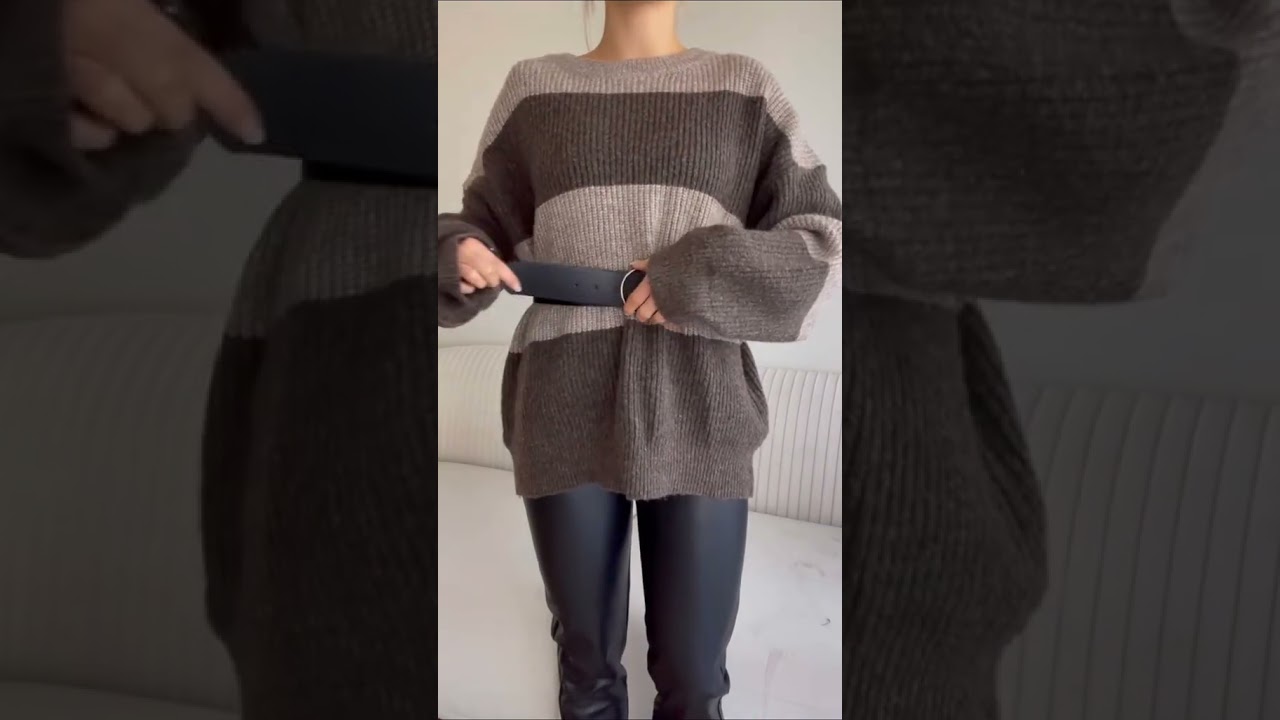 cropped sweater style 🤎