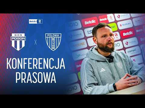 [Betclic 1. liga] Konferencja prasowa po meczu Pogoń Grodzisk Mazowiecki - Polonia Bytom  (2:1)