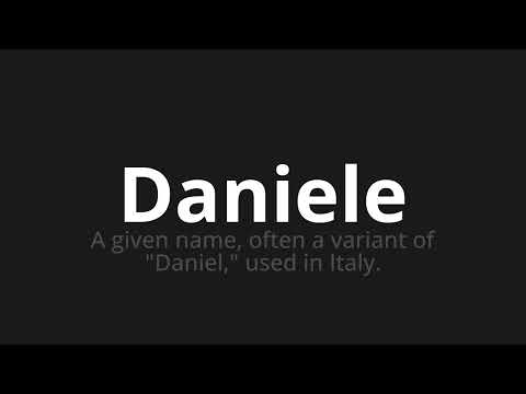 How to pronounce Daniele