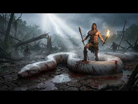 White Titanoboa vs Prehistoric Human: Reign of the Deadliest Predator