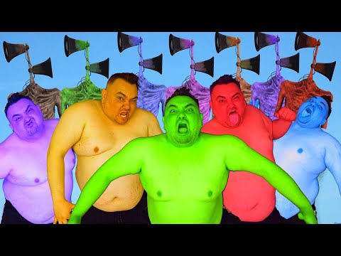 Team Hulk VS All Color Team Siren Head