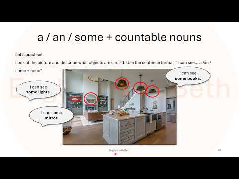 English Lesson | a / an / some + countable nouns | Explanations and practice | Grammar
