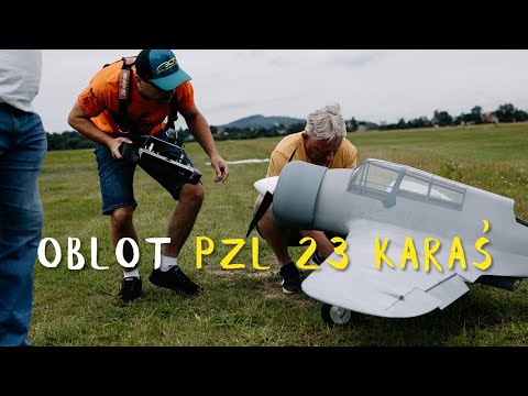 PZL 23 Karaś w skali 1/5 - pierwszy oblot