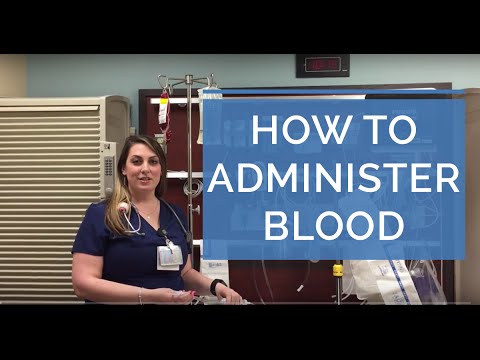 HOW TO ADMINISTER A BLOOD TRANSFUSION (LIVE DEMO) - Giving Blood as a Nurse
