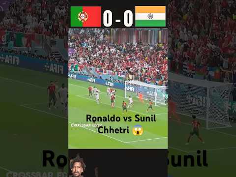 India vs portugal Football Match Ronaldo vs Sunil Chhetri #viral #ytshorts video