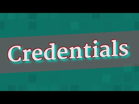 CREDENTIALS pronunciation • How to pronounce CREDENTIALS