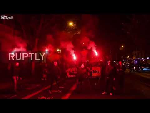 Spain: Falangists march on anniversary giving Nazi salute