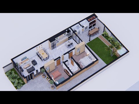 House on a 10 x 20 m plot