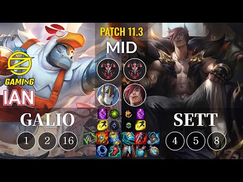OZ Ian Galio vs Sett Mid - KR Patch 11.3