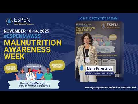 ESPEN MAW 2025 - Maria Ballesteros, MAW Coordinator