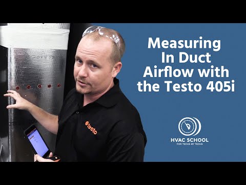 Measuring in duct airflow with the testo 405i
