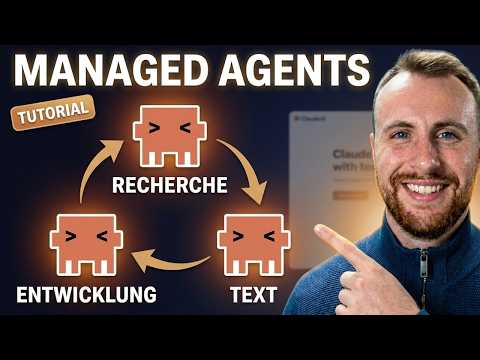 Thumbnail zu Verrückt: 3 „Managed Agents" bauen zusammen eine Website (Claude Tutorial)