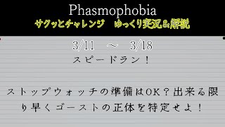 [Phasmophobia] サクッとチャレンジ : スピードラン！ [ゆっくり実況＆解説]