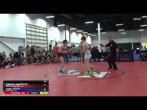 102 Lbs Round 1 (8 Team) - Jordan Manyette, Pennsylvania Red Vs Chad Votta, Maryland 9b78