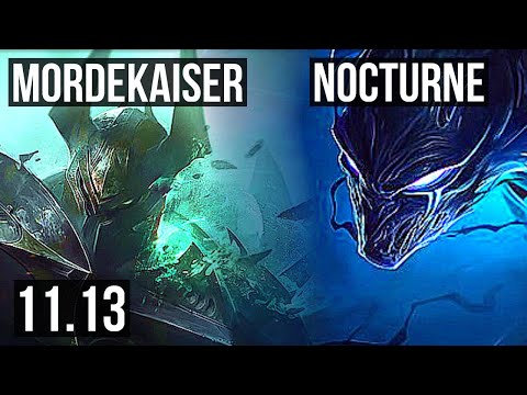 MORDEKAISER vs NOCTURNE (TOP) (DEFEAT) | 7 solo kills, 700+ games | KR Diamond | v11.13