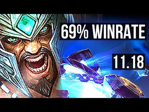 TRYNDAMERE vs XERATH (MID) | 8/0/5, 69% winrate, Legendary | EUW Grandmaster | v11.18