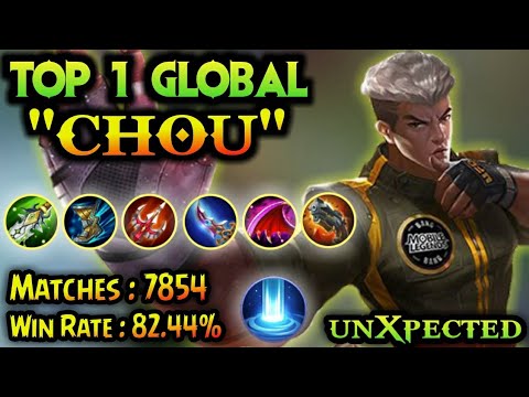 Chou 82.44% Win Rate, 7854 Matches [ TOP 1 GLOBAL CHOU ] By unXpected | Mobile Legends