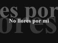 No llores por mi   Enrique Iglesias letra