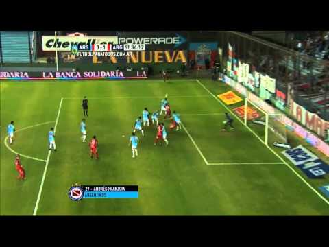 Gol de Franzoia. Arsenal 3 - Argentinos Jrs. 1. Fecha 18. Primera División 2015. FPT.