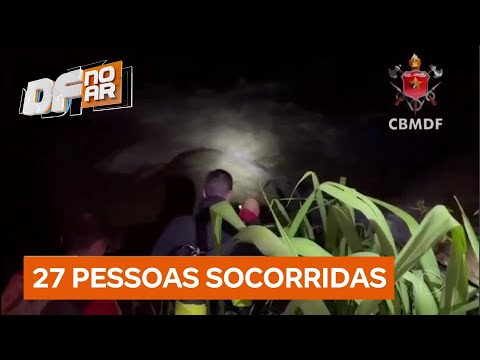 Ônibus com pacientes de Águas Lindas de Goiás despenca de ponte e cai em rio no Goiás | DF no Ar