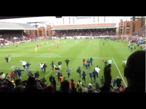 Leyton Orient Mass Pitch Invasion after winning the National League 2018/19 Title