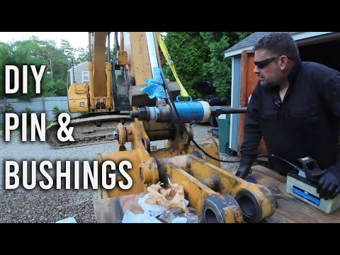 How To Replace A Pin & Bushings On A Caterpillar Excavator!