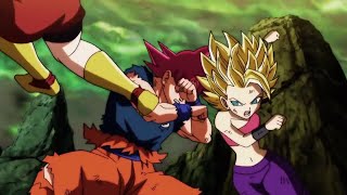 Download lagu SSG Goku vs Kale and Caulifla, Goku Super Saiyan Blue vs Kefla, Dragon Ball Super English Dub mp3