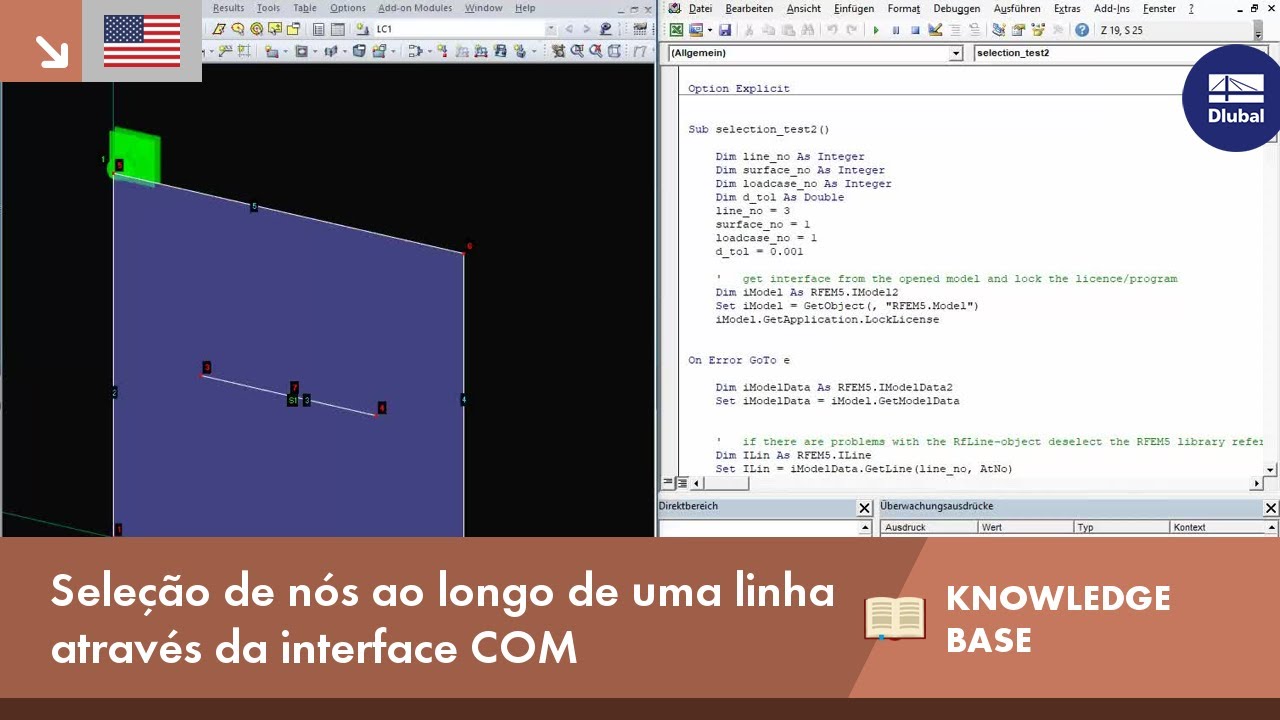 KB 001617 | Seleção de nós ao longo de uma linha através da interface COM