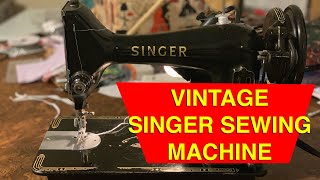 How to Thread a Vintage Singer Sewing Machine 1920s 1930s 1940s 1950s