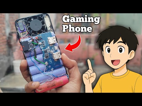 DIY modified Smartphone With 12000mah Battery and cooling fan