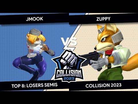 Collision 2023 - Melee - Jmook (Sheik) VS Zuppy (fox) - Top 8 - Losers Semis