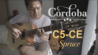 Video thumbnail for Sound Test (Plugged) Córdoba C5-CE - Spruce (Fishman Presys II pickups) by LVS Works TV