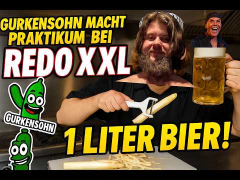 GURKENSOHN DOES INTERNSHIP AT REDO: Peeling, 1L of beer & pure restaurant stress! | Influencer vs...