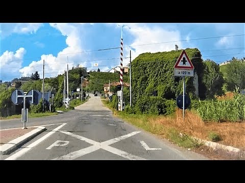 2 passaggi a livello Castelnuovo Calcea e Agliano (AT) # railroad crossing # bahnübergang