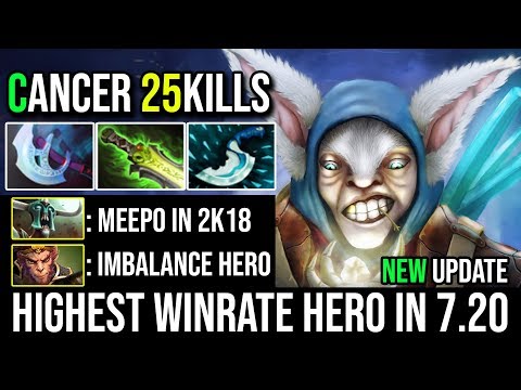 New Cancer 7.20 - Epic Micro God Pro Meepo Destroy Huskar and TrashTalker 25Kills Dota 2 Highlights