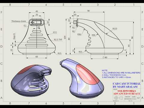 SolidWorks Erweiterte Oberflächenmodellierung – Übung 219