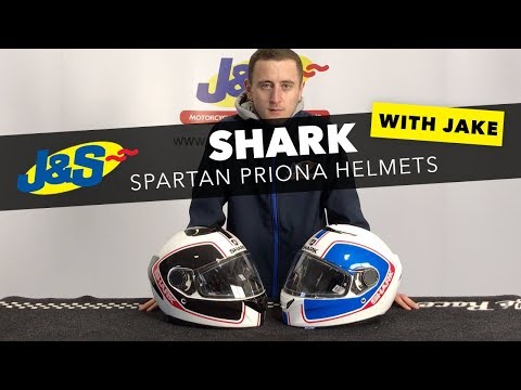 Shark Spartan Helmet - Priona White/Blue/Red - FREE Delivery