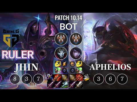 GEN Ruler Jhin vs Aphelios Bot - KR Patch 10.14
