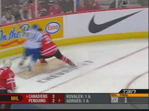 Lazorenko Flattens Myers - Kazakhstan vs Canada - World Juniors 2009 - 28/12/08