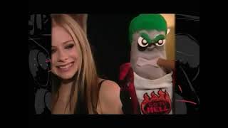 Avril Lavigne with Ed the sock Matt   Michelle Lavigne