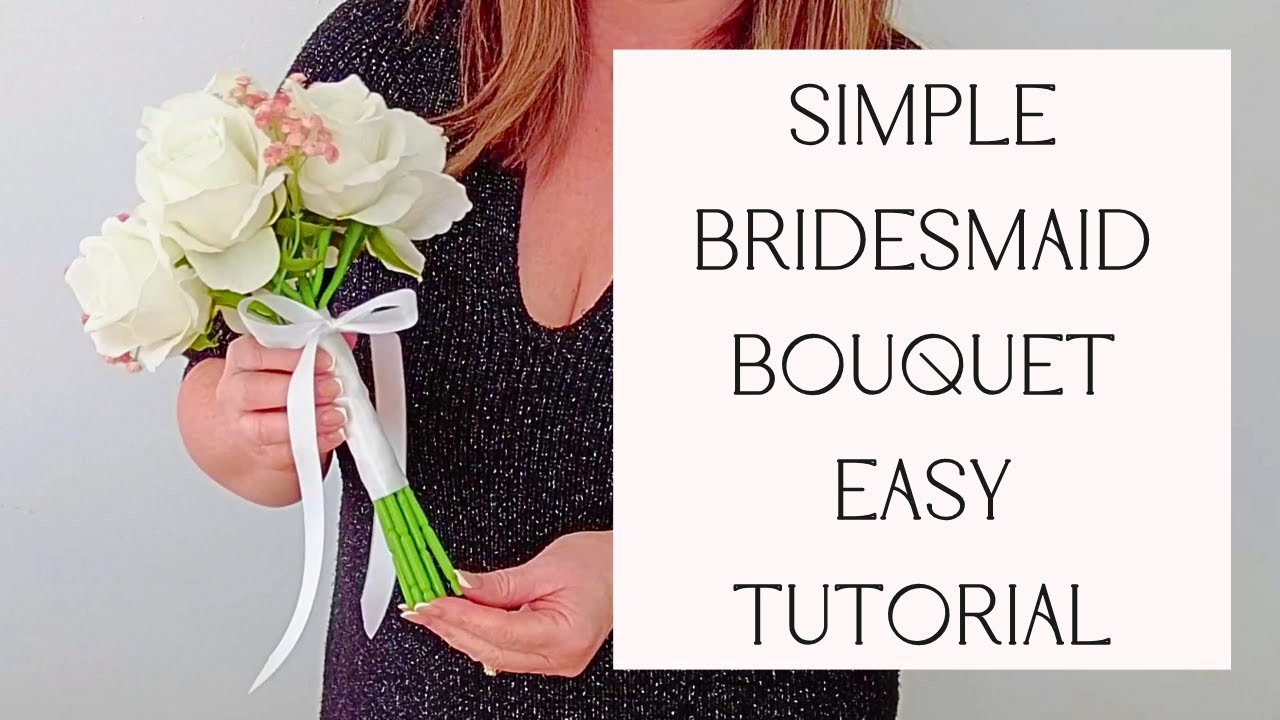 DIY How To Make A Bridesmaid Bouquet Using Faux Flowers #wedding #flowers #bouquet