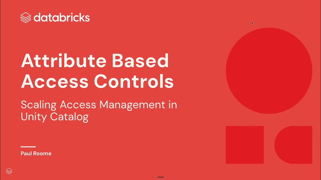 Attribute Based Access Control in Unity Catalog