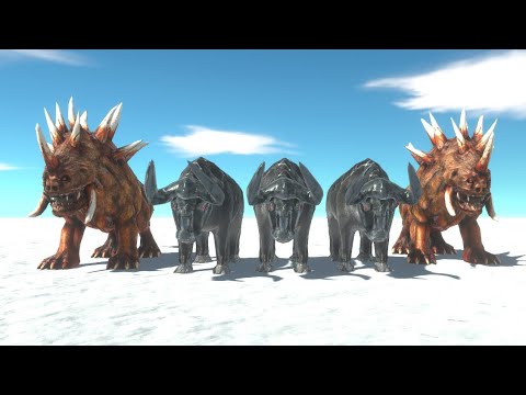 Hellhound X2 + Gorgon X3 VS All Factions - Animal Revolt Battle Simulator
