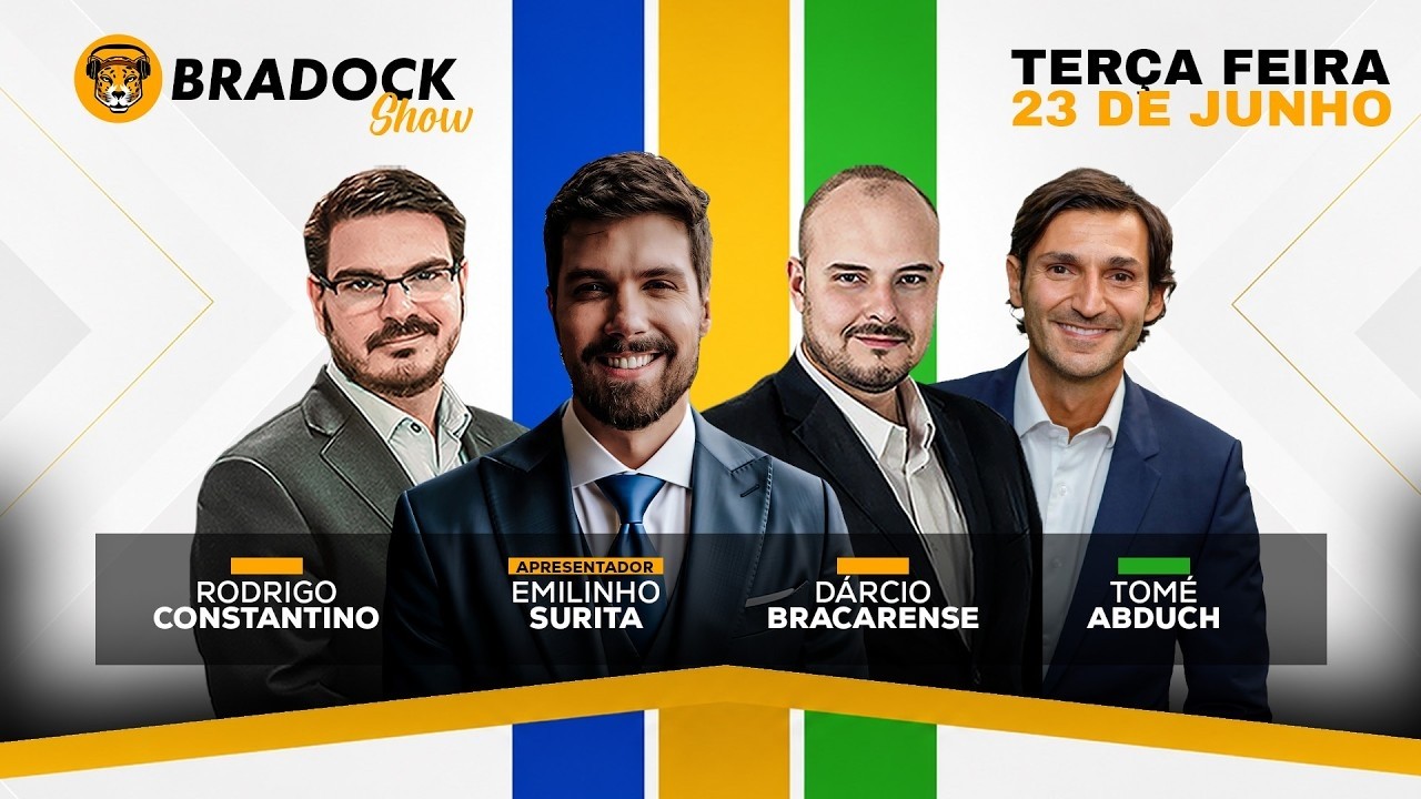 Bradock Show 23/06/26 - EMILINHO SURITA, DÁRCIO BRACARENSE, RODRIGO CONSTANTINO E TOMÉ ABDUCH