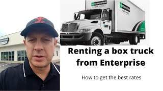 Renting a box truck from Enterprise for your trucking company.
